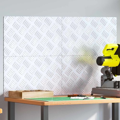 Стъпало Правоъгълна 4 pcs Сребрист 50 x 30 cm Алуминий