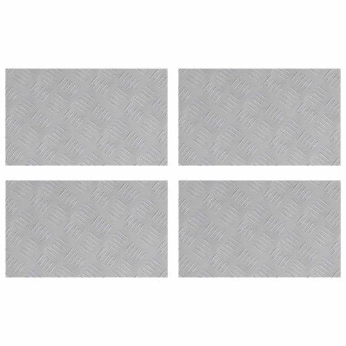 Стъпало Правоъгълна 4 pcs Сребрист 50 x 30 cm Алуминий