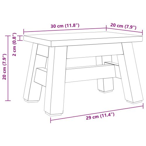 Стук Естествен 30 x 20 x 20 см Махагоново дърво