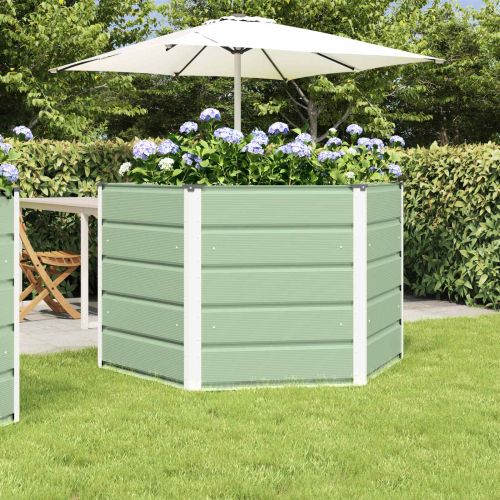 Кашпа Пастелно зелено 129 x 129 x 75 см Стомана