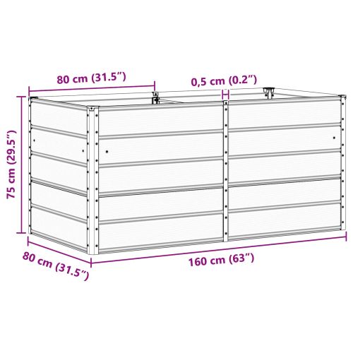 Кашпа Зелен 160 x 80 x 75 cm Стомана