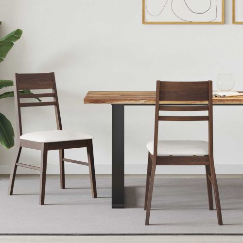 Обедени столове 2 pcs Светло кафяво 43 x 54 x 89 см