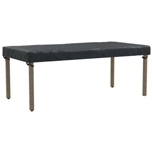 Покритие за маса Едноцветен Черно 202 x 92 x 15 см текстил
