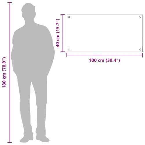 Кухненски гръб Светлосиво 100 x 40 cm закалено стъкло