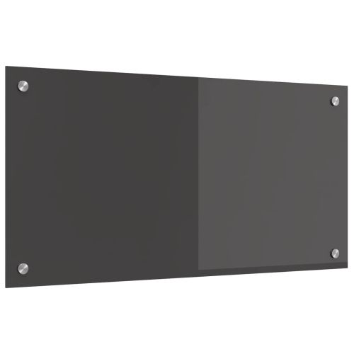 Кухненски заден панел Тъмен сив 80 x 40 cm закалено стъкло