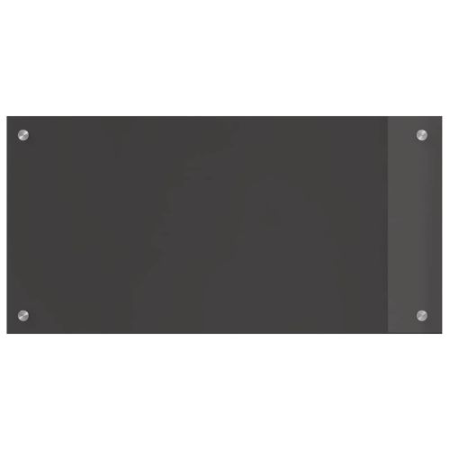 Кухненски заден панел Тъмен сив 80 x 40 cm закалено стъкло