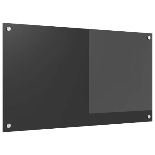 Кухненски заден панел Тъмен сив 90 x 50 cm закалено стъкло