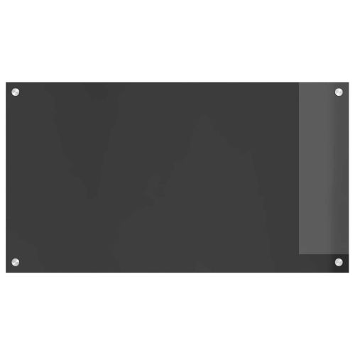 Кухненски заден панел Тъмен сив 90 x 50 cm закалено стъкло