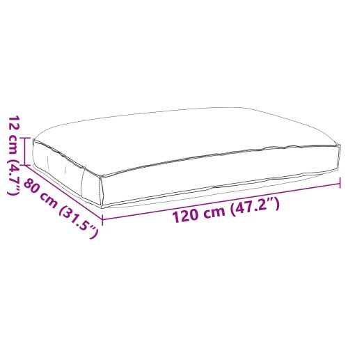 Възглавница Кралско синьо 120 x 80 x 12 cm Оксфордска тъкан
