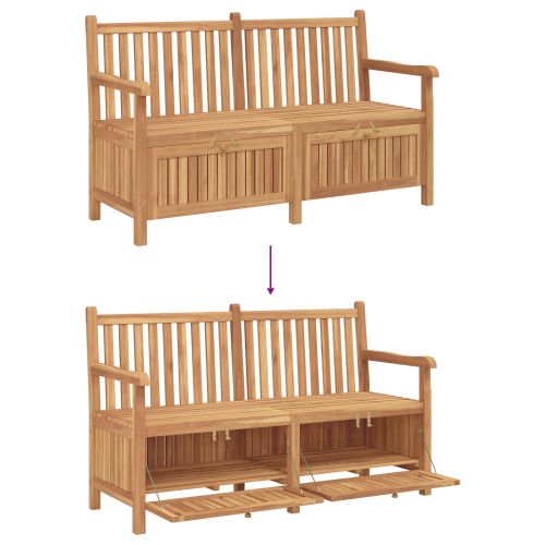 Градинска пейка с врата 150 x 60 x 90 см Солидно тиково дърво