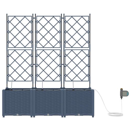 Градинска саксия 4 pcs Сив 120 x 120 x 142 см Стомана