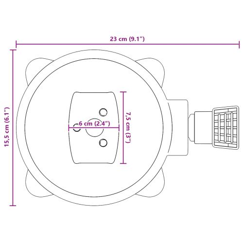 Основа за чадър Сребрист 23 x 14 x 6 см