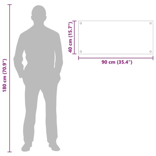 Кухненски заден панел Прозрачен 90 x 40 cm закалено стъкло