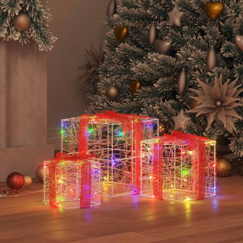 Кутия за подарък 3 pcs Многоцветен 20 x 20 x 20 см Акрил