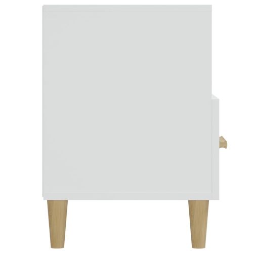 ТВ шкаф, бял, 102x36x50см, инженерно дърво
