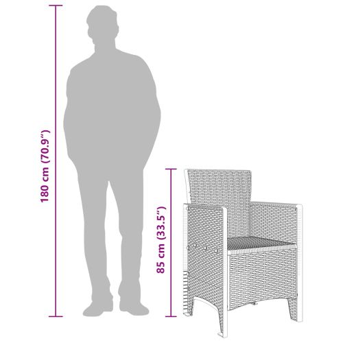 Градински стол 2 pcs Антрацит 53 x 49 x 85 см Полипропилен