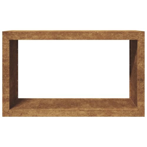 Стойка за дърва за огрев 100x40x60 cm Патинираща стомана
