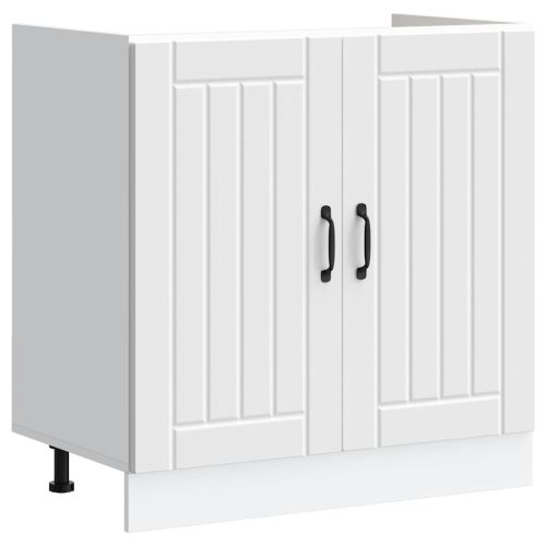 Шкаф за мивка, Lucca, бял, инженерно дърво