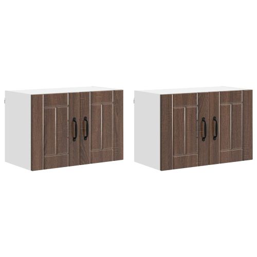 Кухненски стени шкафове Lucca 2 pcs Кафяв дъб 60 x 31 x 40 см