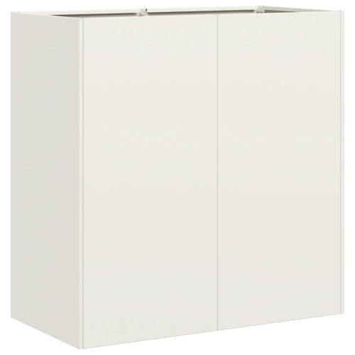 Кашпа, бяла, 80x40x80 см, студеновалцувана стомана