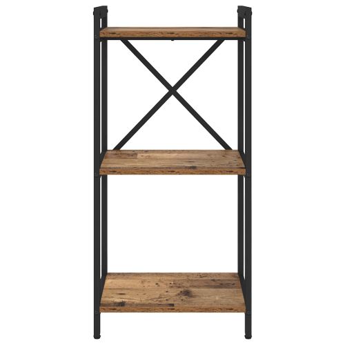 Рафт за книги 40 x 30 x 85 см Инженерна дървесина Старо дърво