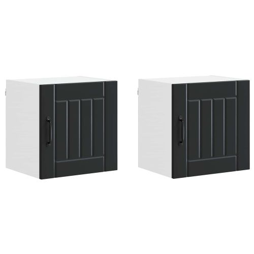 Стенен шкаф Lucca 2 pcs Черно 40 x 31 x 40 см