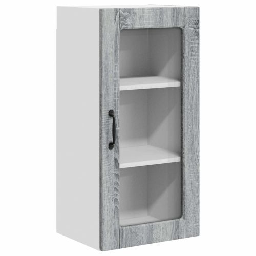 Кухненски шкаф 2 pcs Сив Сонома 40 x 31 x 80 см Инженерно дърво