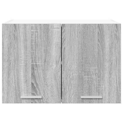 Висящ шкаф с врата 2 pcs Сив Сонома и бяло 60 x 31 x 40 см