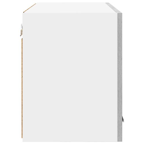 Висящ шкаф с врата 2 pcs Сив Сонома и бяло 60 x 31 x 40 см