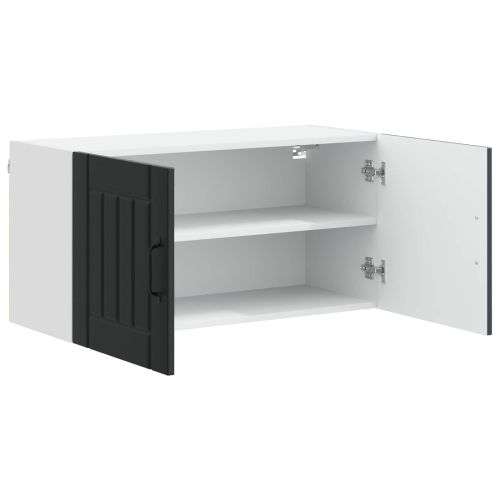 Стенен шкаф LUCCA Черно 80 x 31 x 40 см Инженерна дървесина