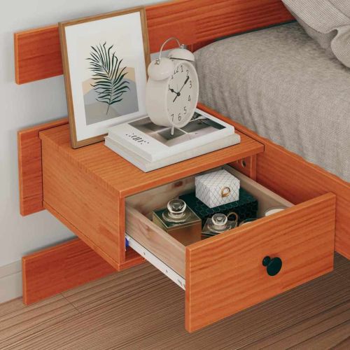 Рамка за легло с таблото Кафяво с восъчно покритие 90 x 200 cm