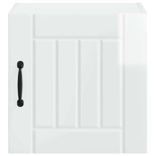 Кухненски шкаф Лъскаво бяло 40 x 31 x 40 см Инженерно дърво