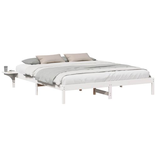 Рамка за легло Бяло 180 x 200 cm Солидно борово дърво