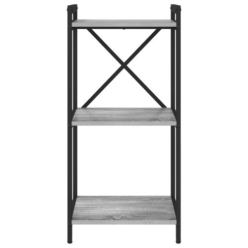 Рафт за книги Сив сонома 40 x 30 x 85 см Инженерно дърво