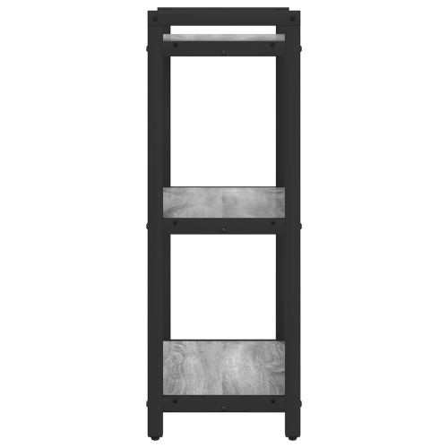 Рафт за книги Сив сонома 40 x 30 x 85 см Инженерно дърво