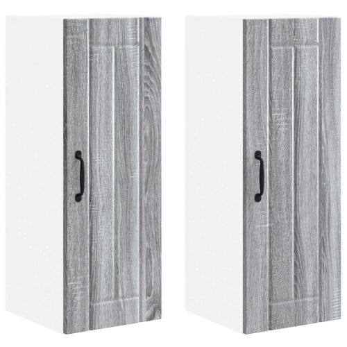 Стенен шкаф LUCCA 2 pcs Сива сонома 30 x 31 x 80 см