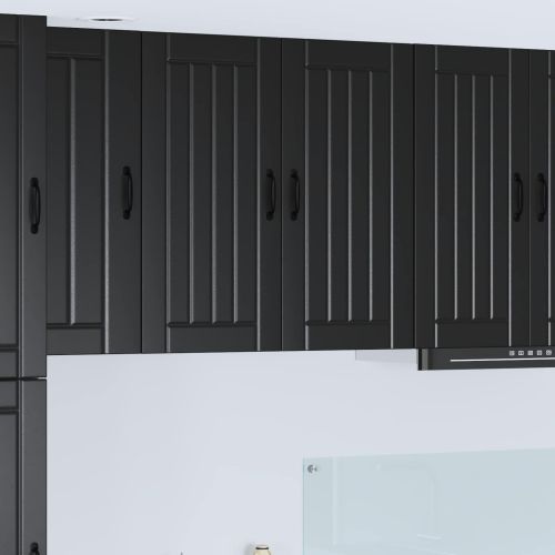 Стенен шкаф LUCCA Черно 80 x 31 x 80 см Инженерна дървесина