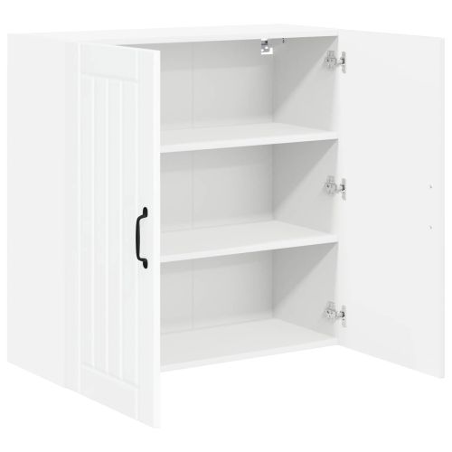 Стенен шкаф LUCCA Бял гланц 80 x 31 x 80 см Инженерна дървесина