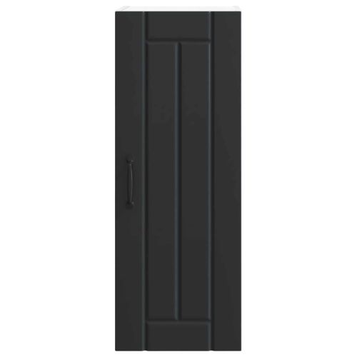 Кухненски шкаф 2 pcs Черно 30 x 31 x 80 см Инженерно дърво