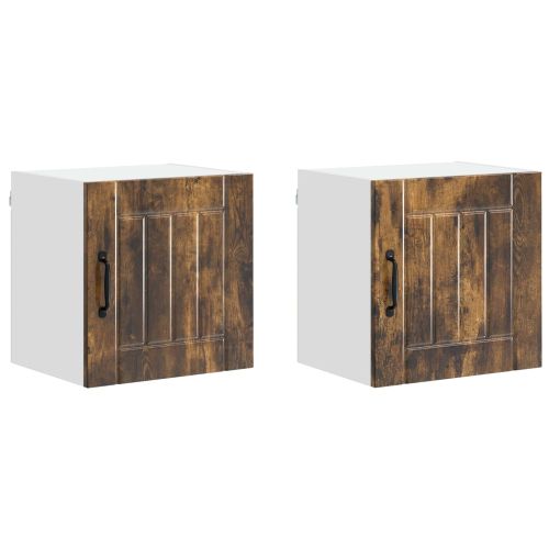 Стенен шкаф LUCCA 2 pcs Опушен дъб 40 x 31 x 40 см