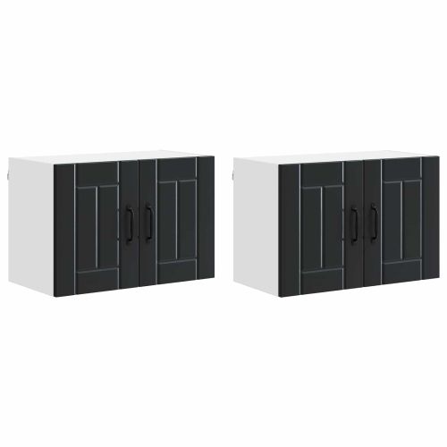 Стенен шкаф Lucca 2 pcs Черно 60 x 31 x 40 см