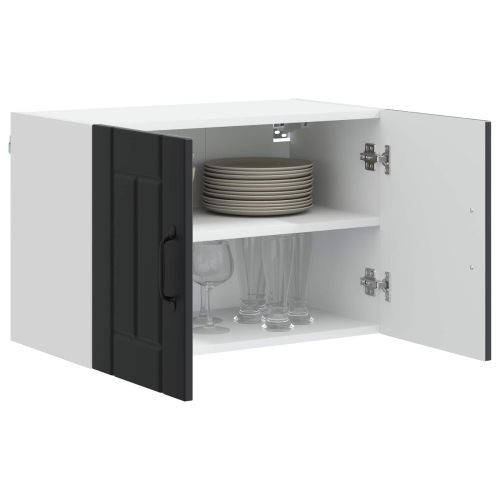 Стенен шкаф Lucca 2 pcs Черно 60 x 31 x 40 см