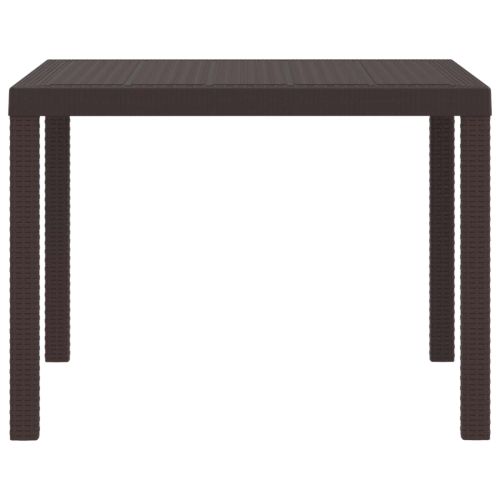 Градинска маса Кафяво 100 x 100 x 73 см полиратан