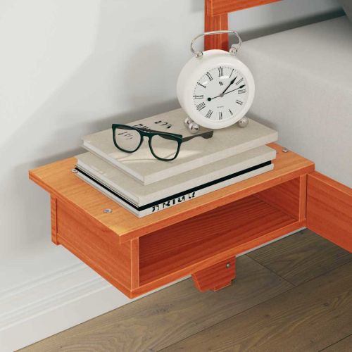 Рамка за легло с таблото Кафяво с восъчно покритие 135 x 190 cm