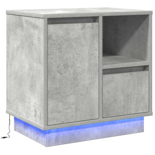 Нощен шкаф Циментено сиво 50 x 34,5 x 50 см. Инженерно дърво