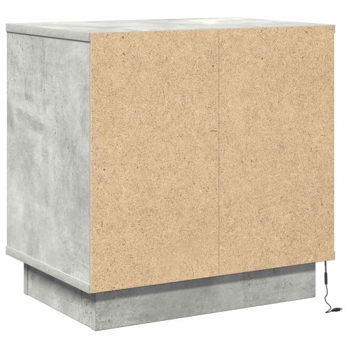 Нощен шкаф Циментено сиво 50 x 34,5 x 50 см. Инженерно дърво