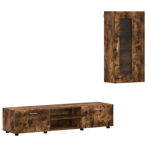 Комплект ТВ шкаф с чекмедже FLORIN Димян дъб Инженерно дърво