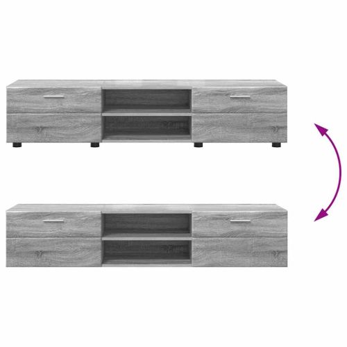 Комплект ТВ шкаф с чекмедже FLORIN Сив Сонома Инженерно дърво
