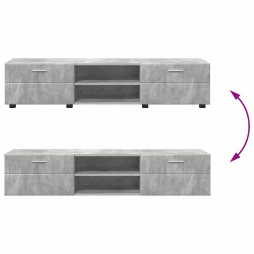 Комплект ТВ шкаф с рафт FLORIN Циментено сиво Инженерно дърво