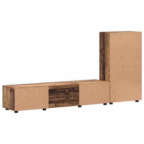 Комплект ТВ шкаф с чекмедже FLORIN Старо дърво Инженерно дърво